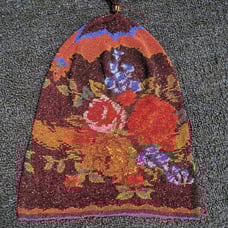 Antique glass seed bead purse
