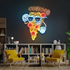 Cool Cartoon Pizza Neon Sign, USB Powered Led Neon Sign Wall Decoration -352