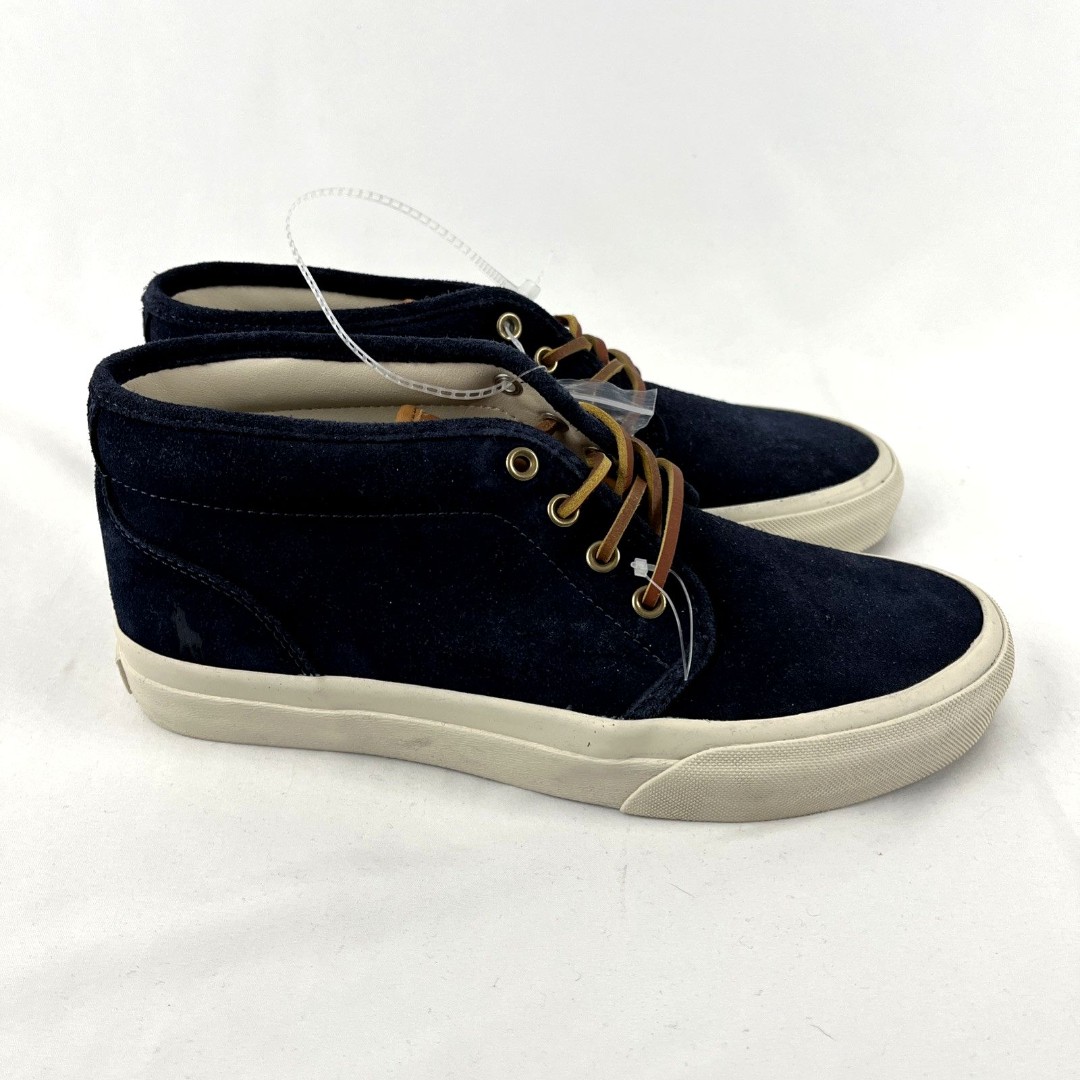 New Polo Ralph Lauren Men's Keaton Chukka Sneakers Navy Blue Sz 7.5 NWOB