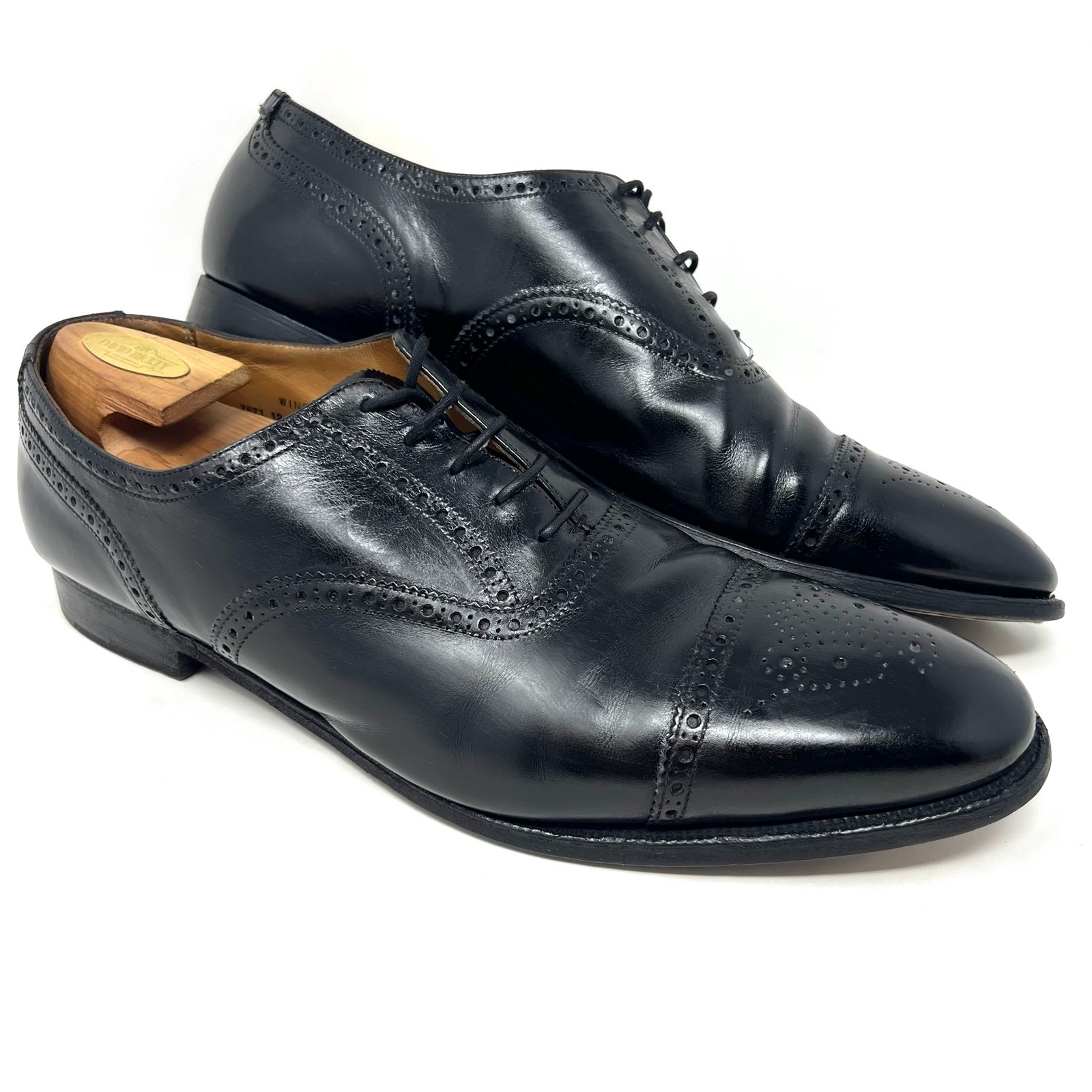 Shipton & Heneage Men’s Winchester Wingtip Oxford Sz 14 Black Leather England