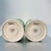 Yankee Candle 2012 tealight Tart Warmer RARE Striped Green & White Set Of 2