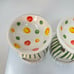 Yankee Candle 2012 tealight Tart Warmer RARE Striped Green & White Set Of 2
