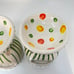 Yankee Candle 2012 tealight Tart Warmer RARE Striped Green & White Set Of 2