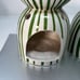 Yankee Candle 2012 tealight Tart Warmer RARE Striped Green & White Set Of 2