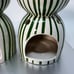 Yankee Candle 2012 tealight Tart Warmer RARE Striped Green & White Set Of 2