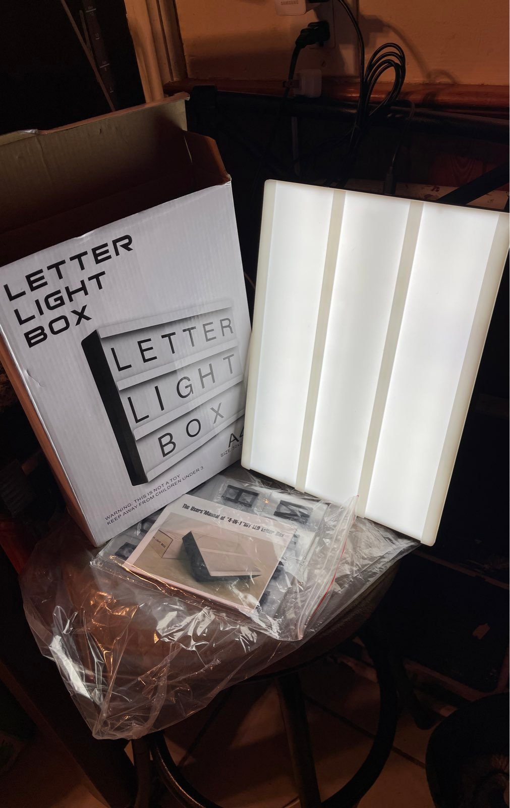 Light up letter box 12 x 1.5 x 8.5