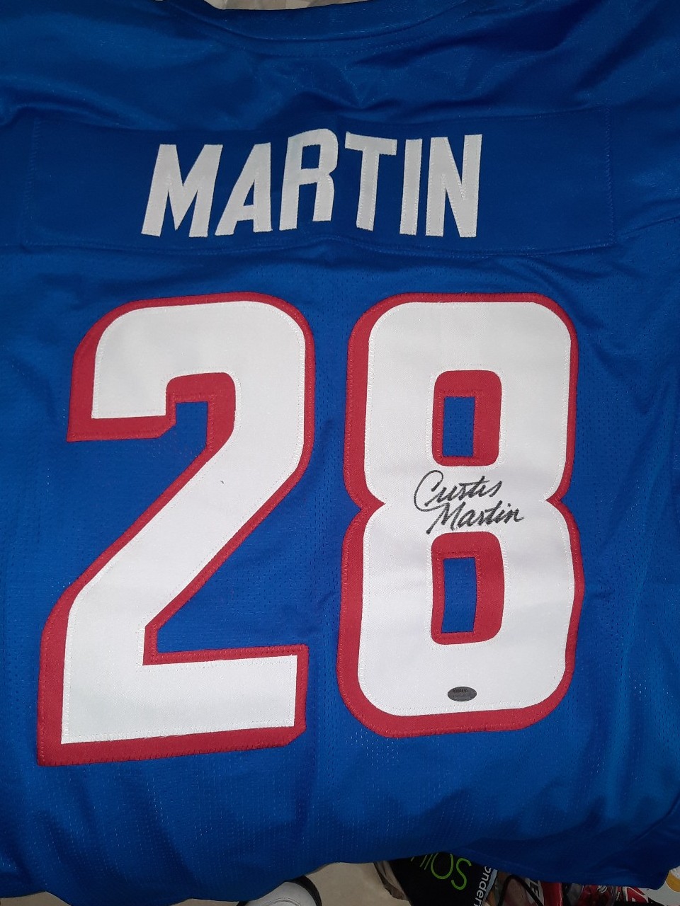 Curtis Martin signed patriots jersey