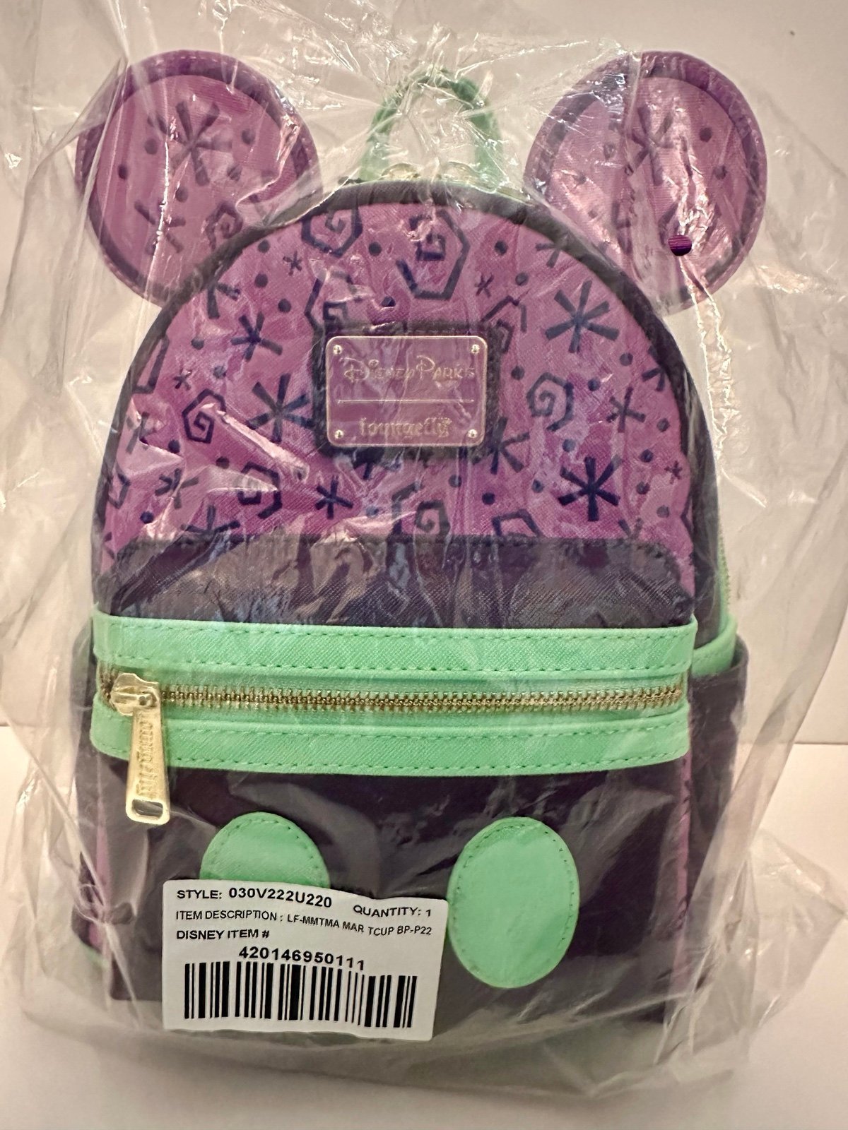 Loungefly DisneyParks Mad Tea Party mini backpack NWT