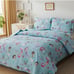 Kids Mermaid Quilt Set Twin Size 3 Pieces Reversible Blue