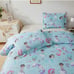 Kids Mermaid Quilt Set Twin Size 3 Pieces Reversible Blue
