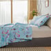 Kids Mermaid Quilt Set Twin Size 3 Pieces Reversible Blue