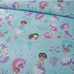 Kids Mermaid Quilt Set Twin Size 3 Pieces Reversible Blue