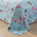 Kids Mermaid Quilt Set Twin Size 3 Pieces Reversible Blue