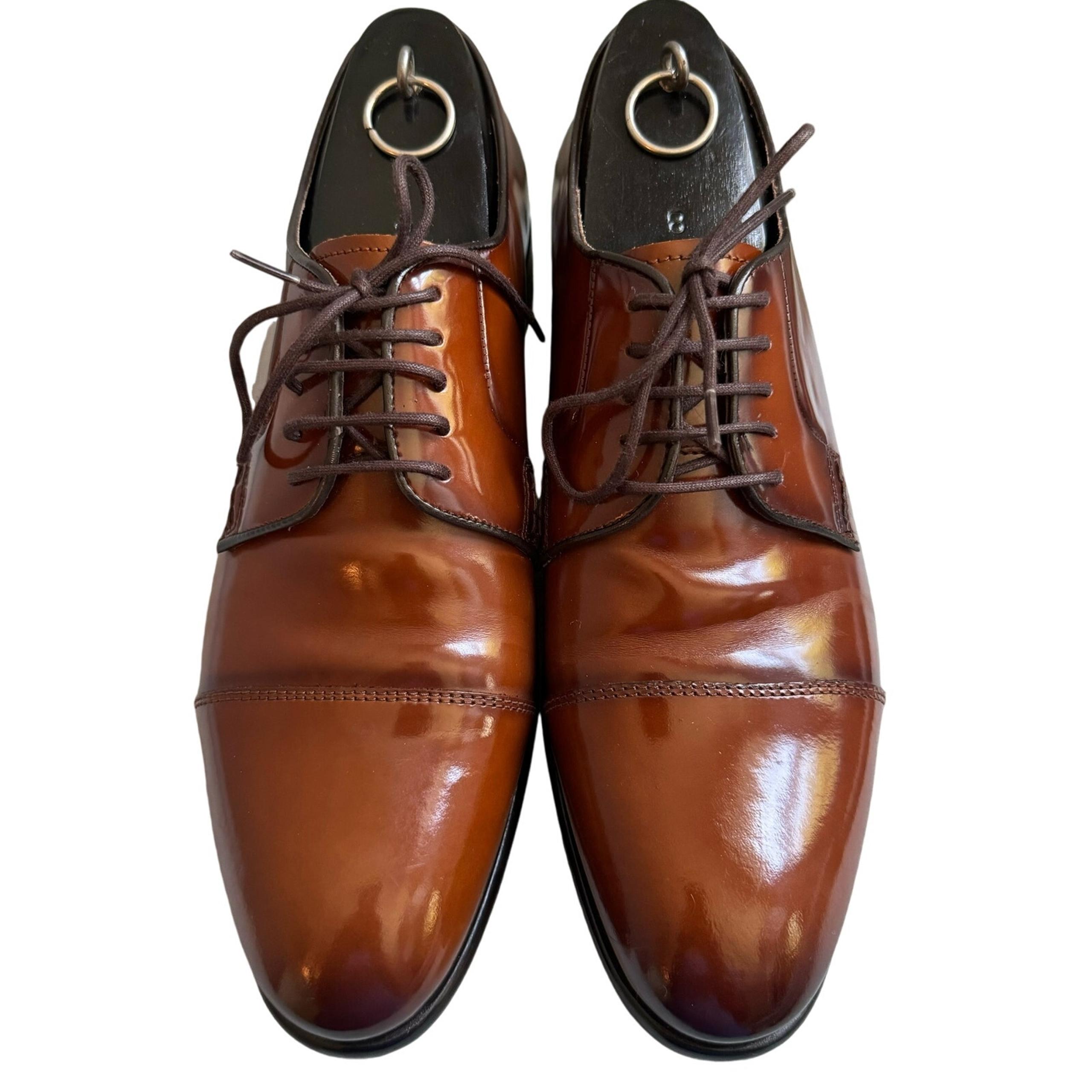 Zara Cap Toes Oxford Men's Shoes Cognac Brown Men's Size 8