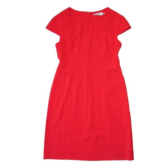 NWT MM. Lafleur Ashley 3.0 in Flame Recycled WonderTex Cap Sleeve Dress 10