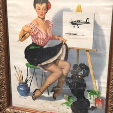 Vintage Picture Of The Lady And Her Dog