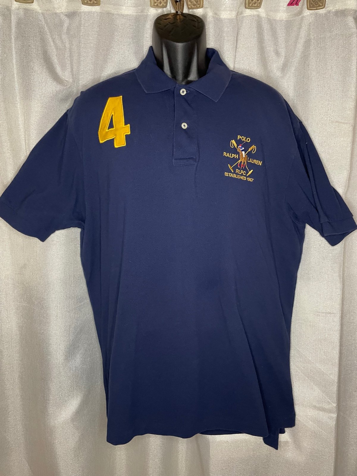 Polo Ralph Lauren Men's Cotton Mesh Polo Shirt blue RLPC Size XL.