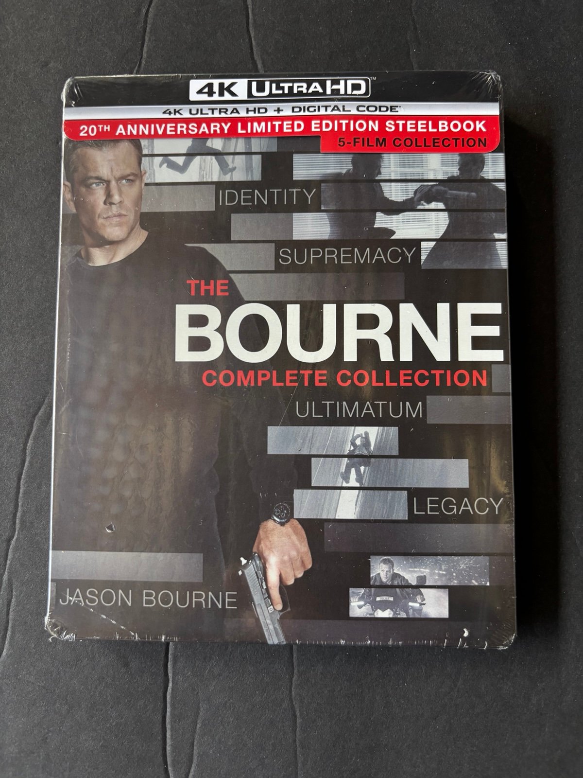 Jason Bourne complete collection 4k movie steelbook 20th anniversary 5 film