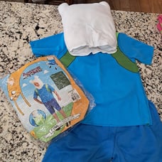 Adventure Time Cartoon Network Finn Halloween costume size LARGE children kids