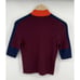 Tory Burch Megan Cashmere Sweater Size Small Burgundy Red Colorblock