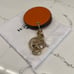 Coach leather mirror Bag Charm Keychain