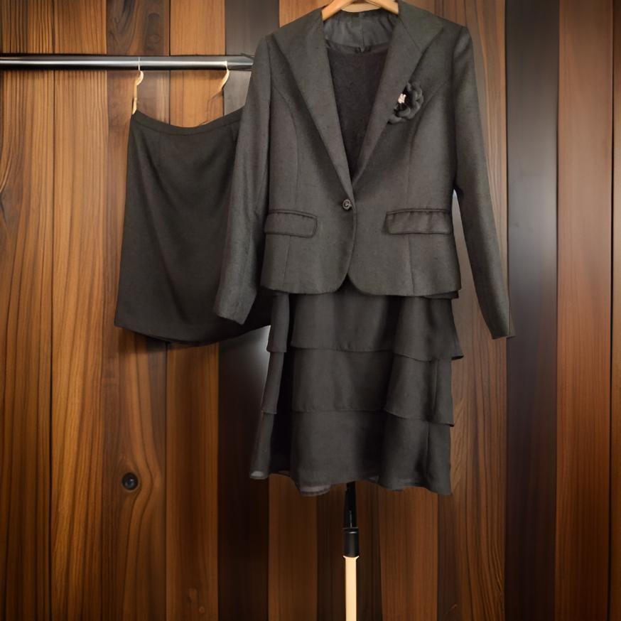 Ceremony Suit Set: Dress, Jacket, and Skirt (Sizes 11 and 13)