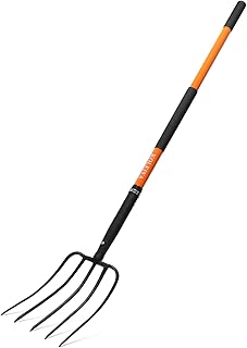 Pitchfork,5 Tine Garden Fork,Pitchforks for Gardening,Pitch
