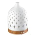 Serene House Supernova White 125 Ceramic Ultrasonic Aroma Diffuser w/ Wood Base