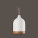 Serene House Supernova White 125 Ceramic Ultrasonic Aroma Diffuser w/ Wood Base