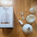 Serene House Supernova White 125 Ceramic Ultrasonic Aroma Diffuser w/ Wood Base