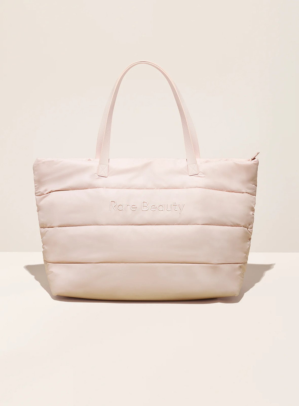 BRAND NEW Rare Beauty White Puffy Traveler Tote Quilted Puffer Bag