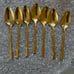 Set of Gold Bambú Flatware Serving pieces 14 pieces