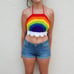 Rainbow crochet top