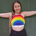 Rainbow crochet top
