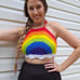 Rainbow crochet top
