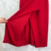 NWT DKNY Surplice V Neck Faux Wrap Midi Dress Red Formal Party Mature Modest 6