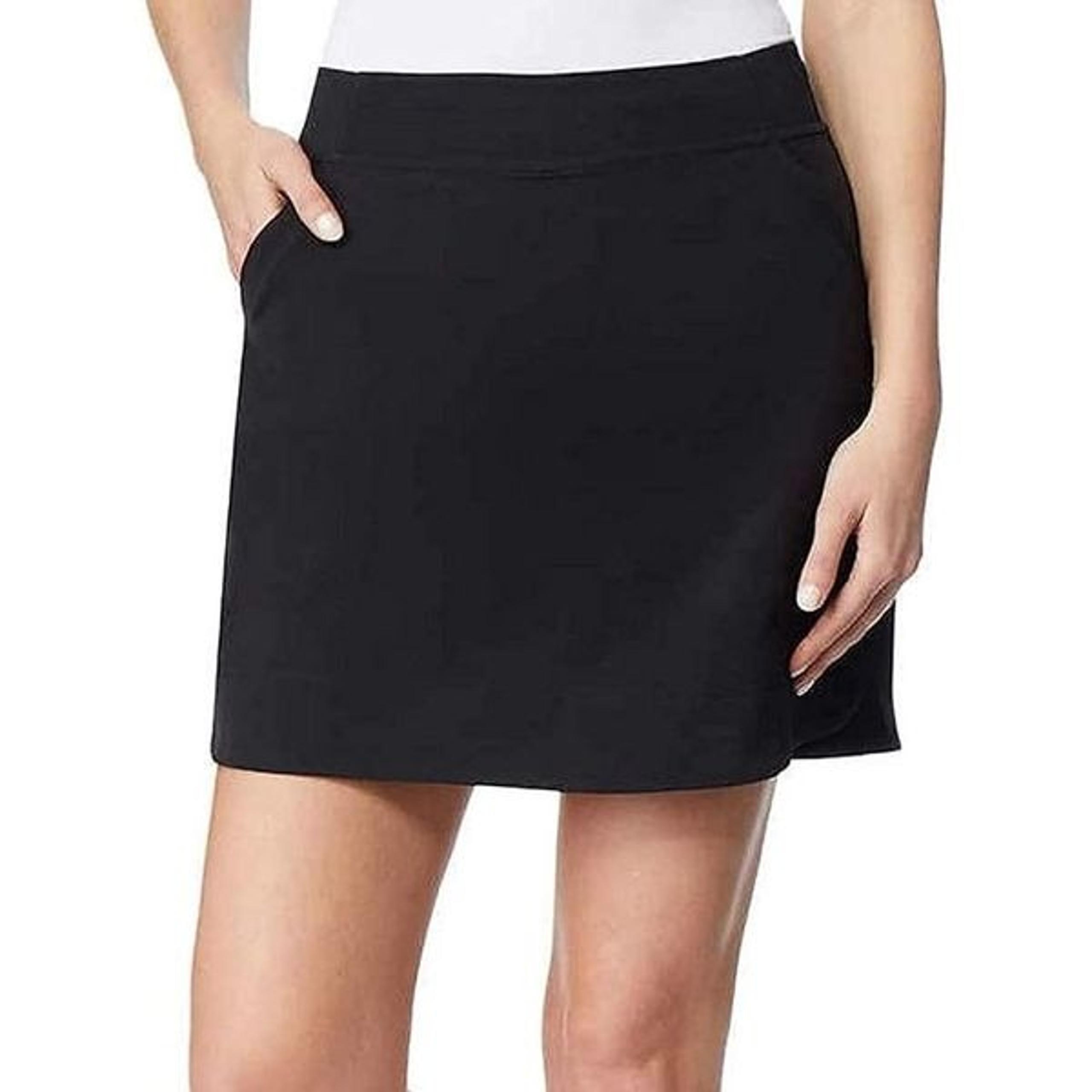 Womens 32 Degrees Cool Solid Black Skort Skirt - Sz XL