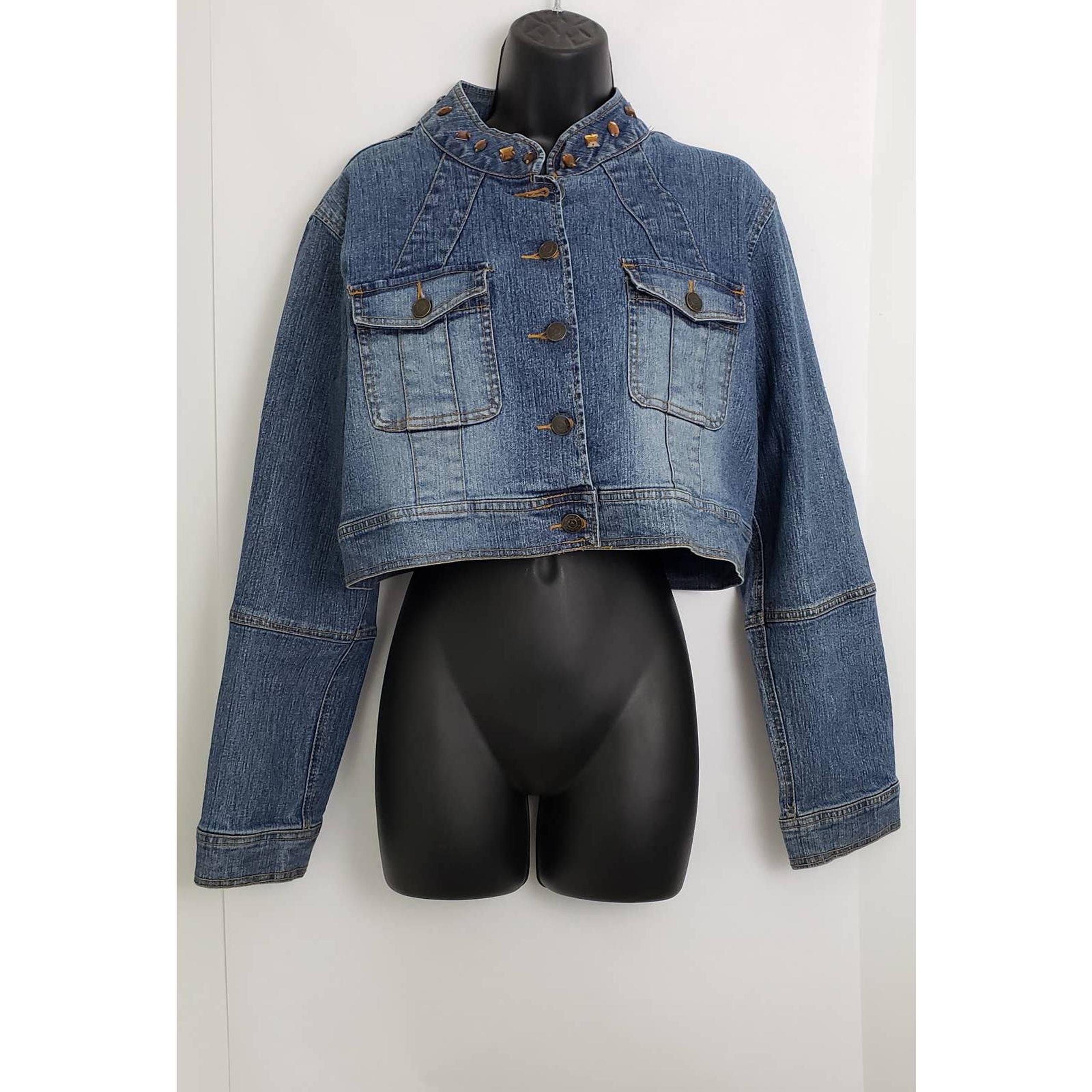Ashley Stewart Women's Jean Jacket Blue Denim Size 16