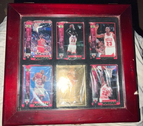 MICHAEL JORDAN : 1996 UPPER DECK 6 SEALED ALL METAL CARDS COLLECTOR CARD SET!!!