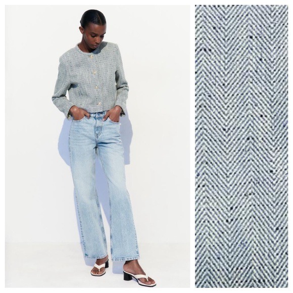 安心★関税込み★ZARA★SHORT HERRINGBONE JACKET SHORT HERRINGBONE JACKET - Sand | ZARA United States