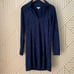 Tehama Nancy Kaley Golf Hiking Tennis Active Dress 1/4 Zip Navy Blue Paisley S