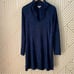 Tehama Nancy Kaley Golf Hiking Tennis Active Dress 1/4 Zip Navy Blue Paisley S