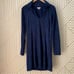 Tehama Nancy Kaley Golf Hiking Tennis Active Dress 1/4 Zip Navy Blue Paisley S