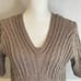 Pure Handknit Beige Sweater Size: M/ L