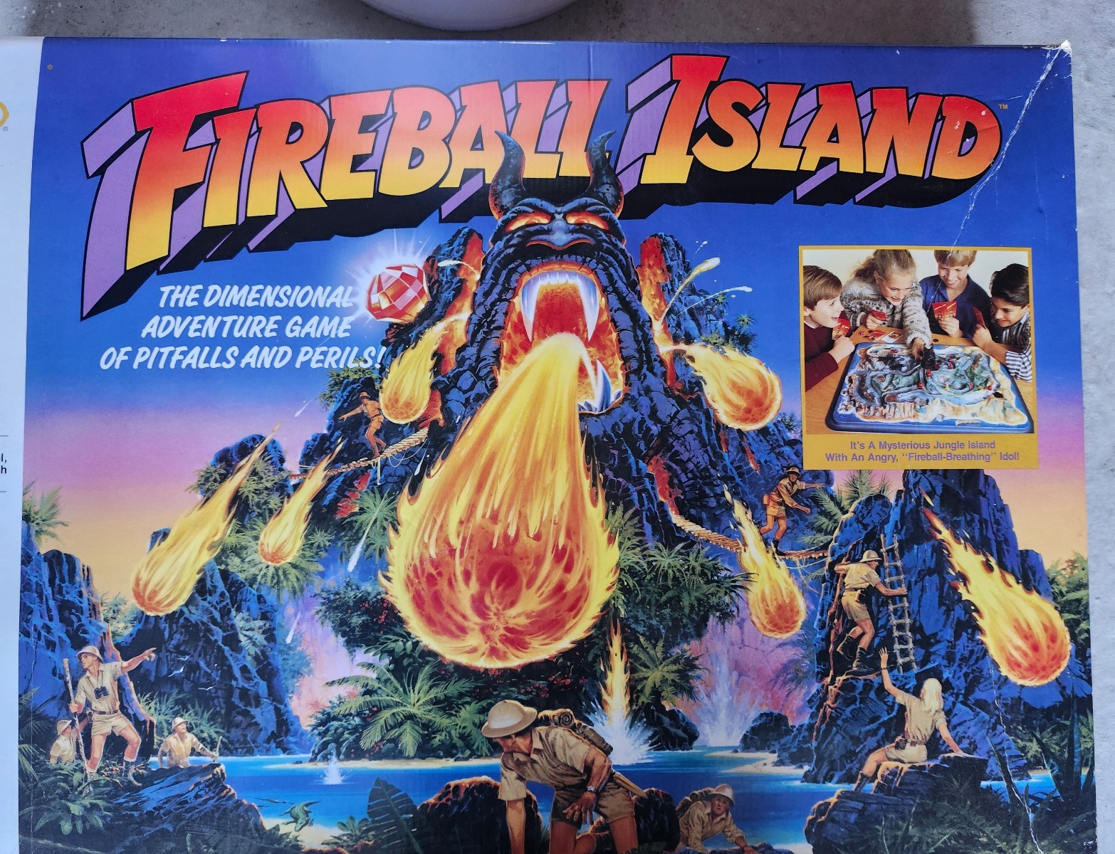 Fireball Island vintage 1986 in original box Milton Bradley board game