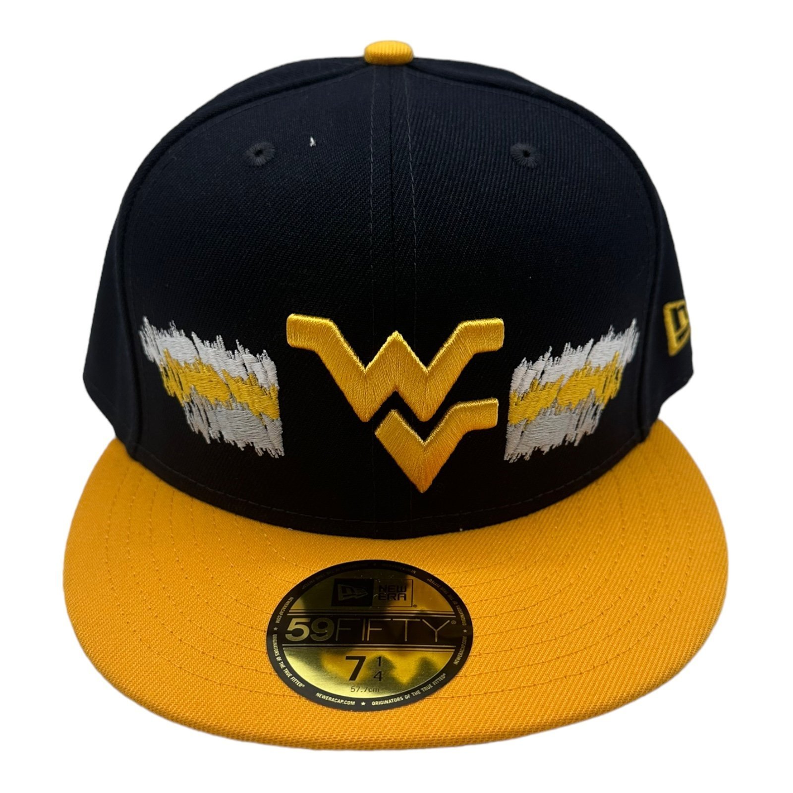 New Era 59Fifty Scribble West Virginia Mountaineers Fitted Hat Cap Size 7 1/4