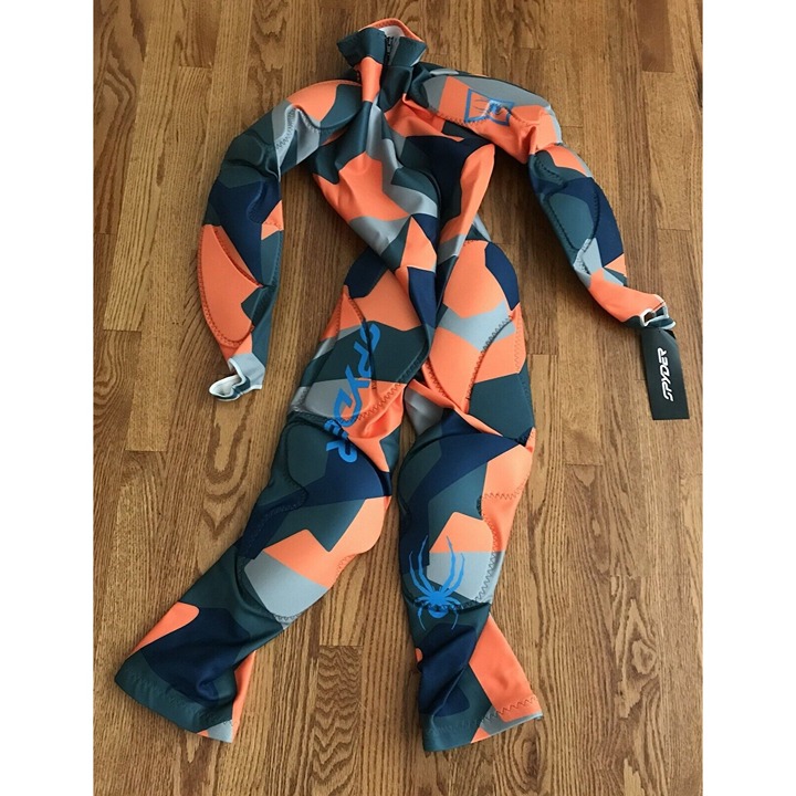 Spyder Ski Race Suit Mens Size Large L Orange Performance GS 700