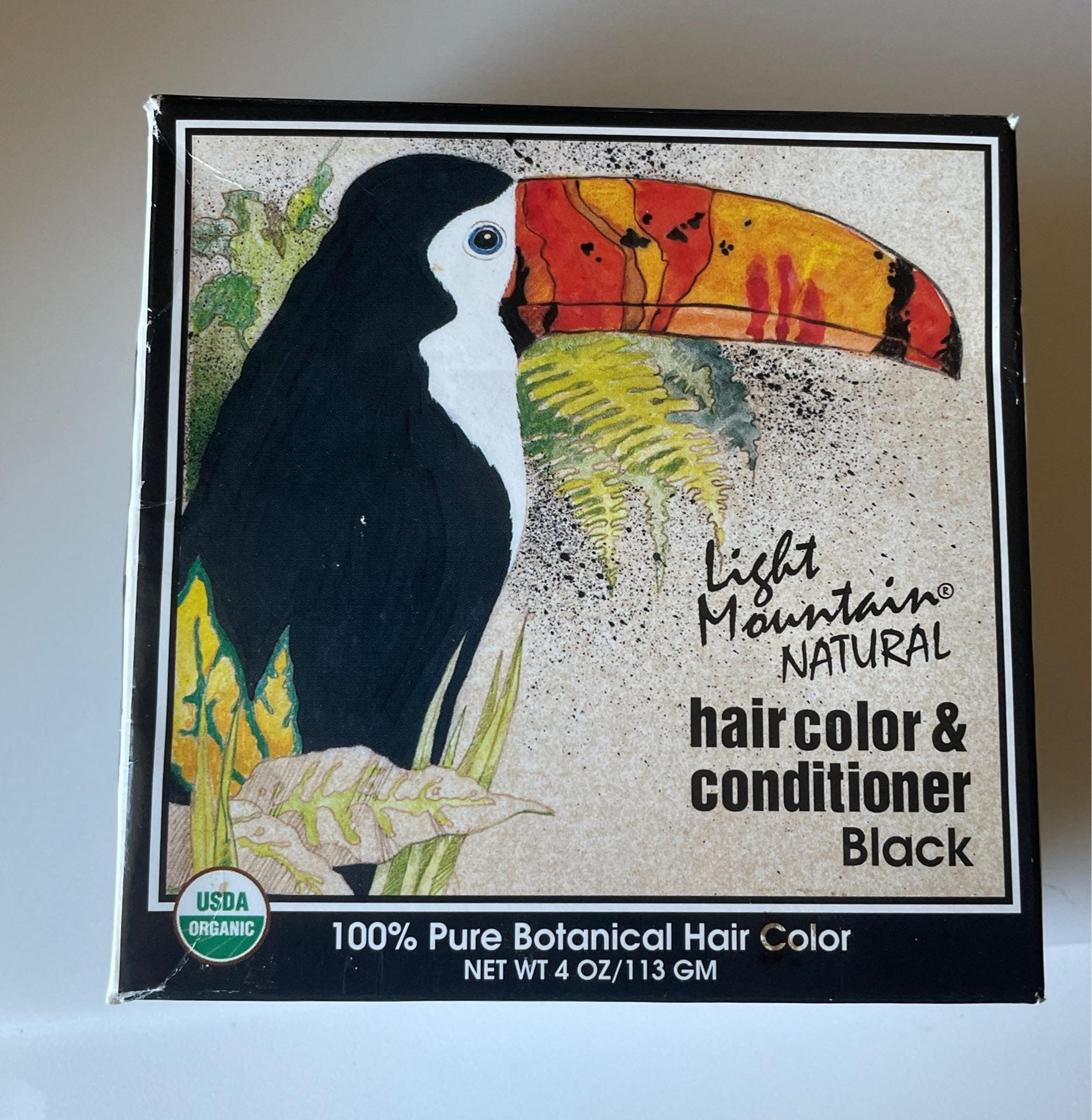 Light mountain natural black hair color and conditioner indigo henna