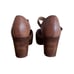 B.O.C. M Mary Jane Clog Sandal Brown Cognac Leather Women's Size 10 M