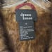 Dennis Basso Vintage Long Suede Faux Fur Hooded Coat Women's Medium
